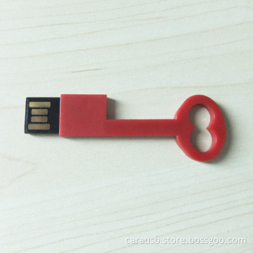 CaraUSB Customized plastic heart-shaped plastic key Usb sticks 8GB loving gift flash disk key ABS may provide printed LOGO